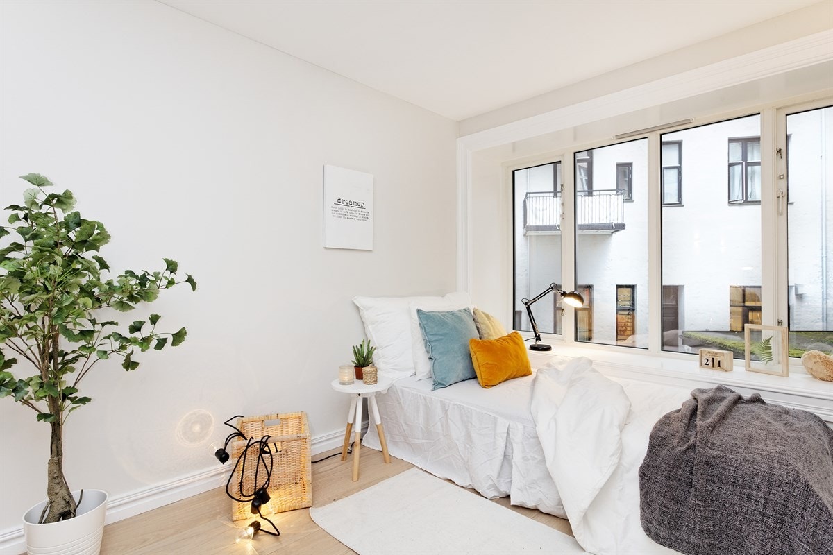 I andre enden kan man også innrede med kontorpult eller et ekstra soverom Galleribilde