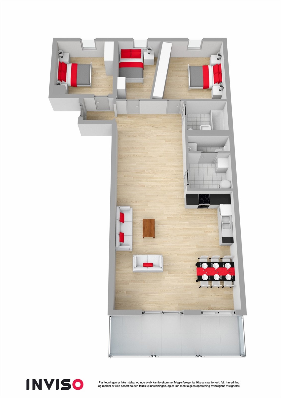 3D Plantegning Galleribilde