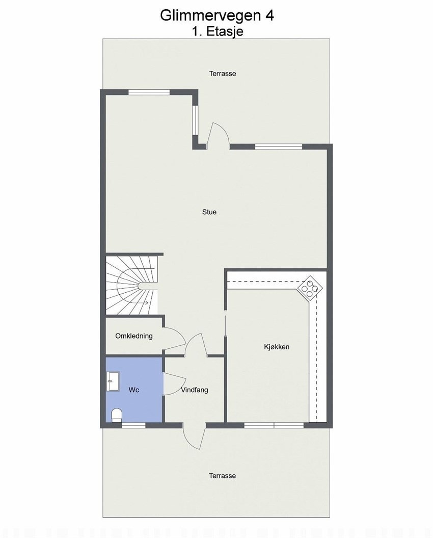 Plantegning - 1. etg Galleribilde