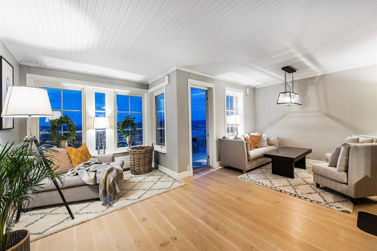 Stuen oppleves som delikat og innbydende. Galleribilde