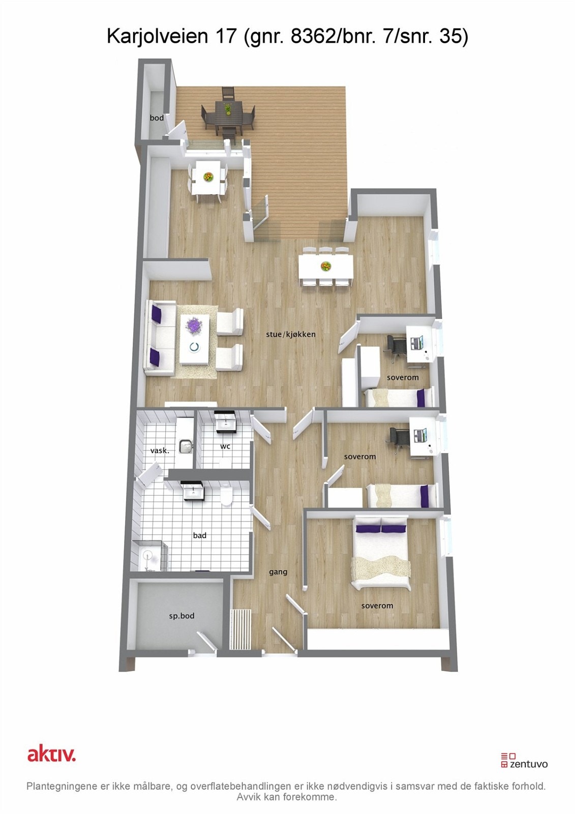 3D plantegning Galleribilde