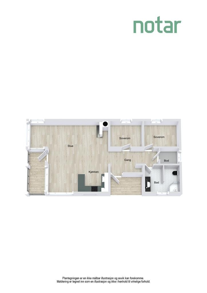 Plantegning 3D Galleribilde