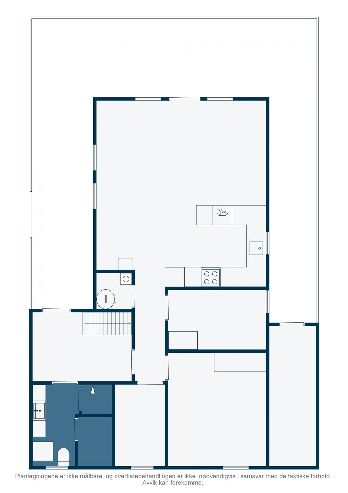 2D-plan 1. Etasje Galleribilde