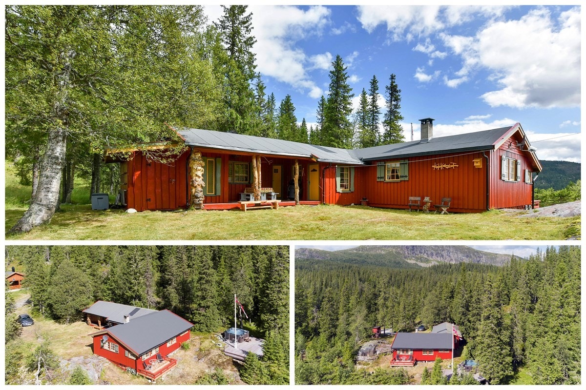 Kikkut er en koselig hytte over ett plan beliggende på en liten kolle, med luftig beliggenhet og fantastisk utsikt over skogkledde åser og omkringliggende fjell. Galleribilde