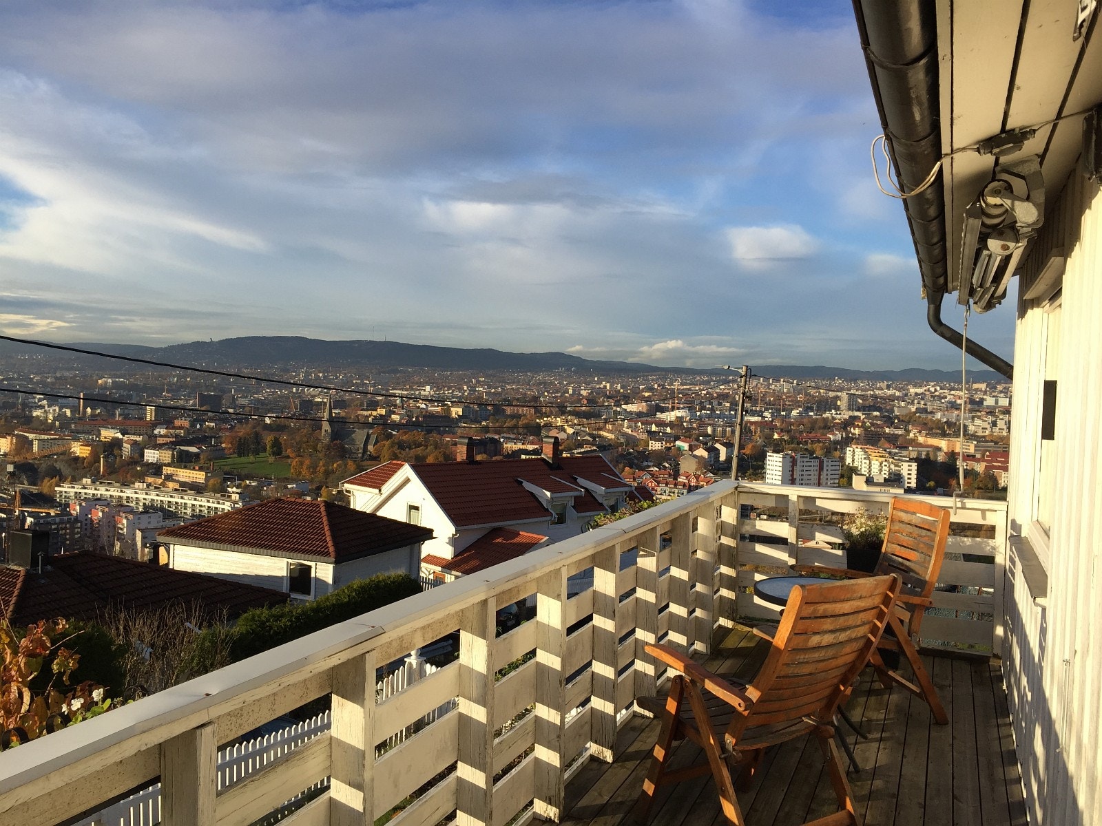 Lang veranda mot oslo og fjord Galleribilde