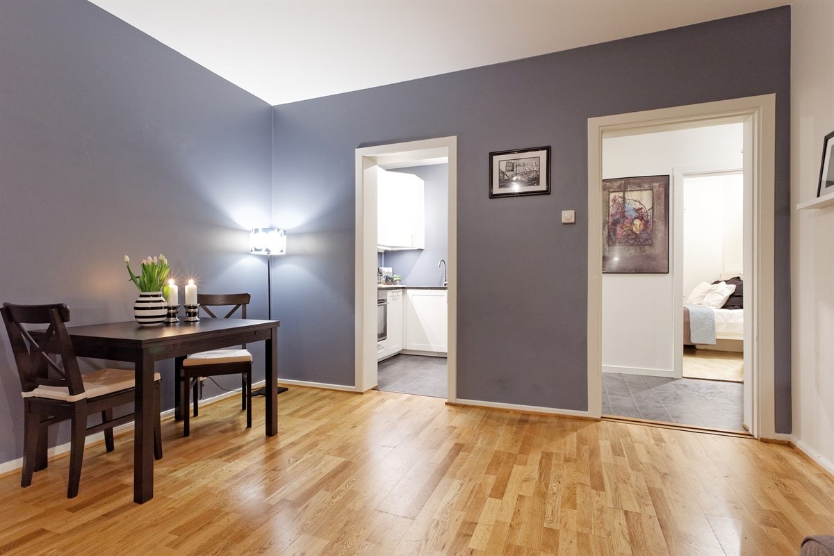 Leiligheten er meget barnevennlig og ligger i en høy 1.etasje. Galleribilde