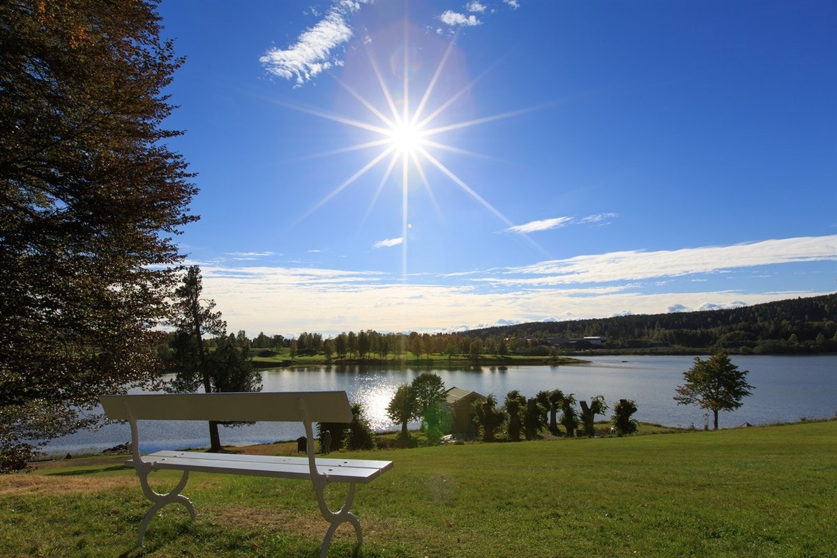 Ved Bogstadvannet, som er en hyggelig gåtur unna, finnes det flotte rekreasjonsmuligheter både sommer og vinter Galleribilde