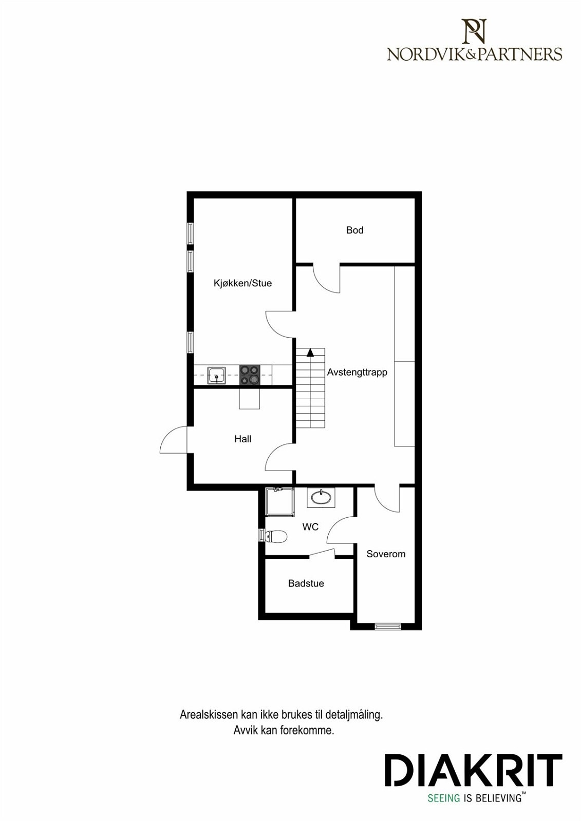 Plantegning 2D - under etasje Galleribilde