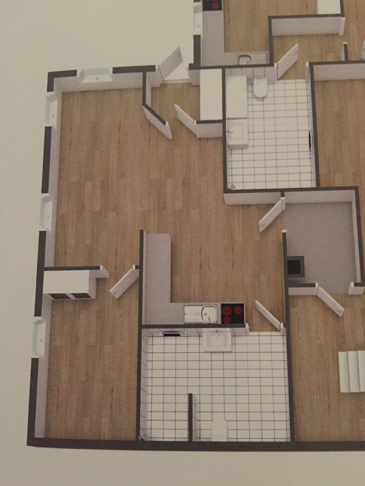 Til venstre 1 sov, bad , kjøkken, stue og bod, stor hage og uteplass Galleribilde