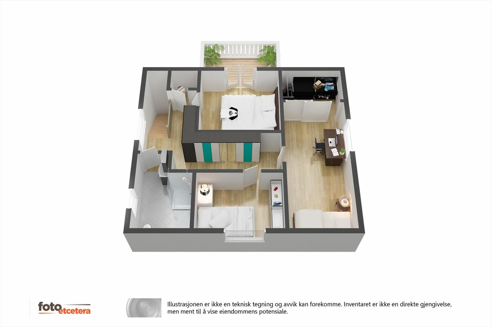 Plantegning 2 etg. Galleribilde