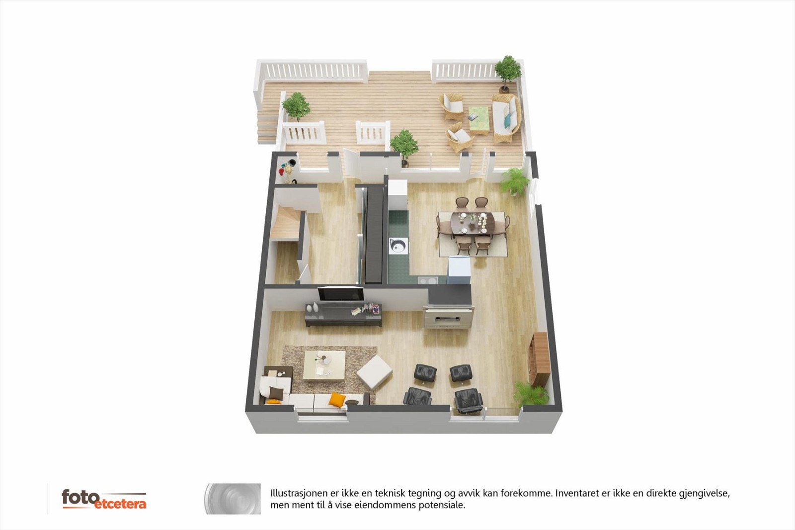 Plantegning 1 etg. Galleribilde