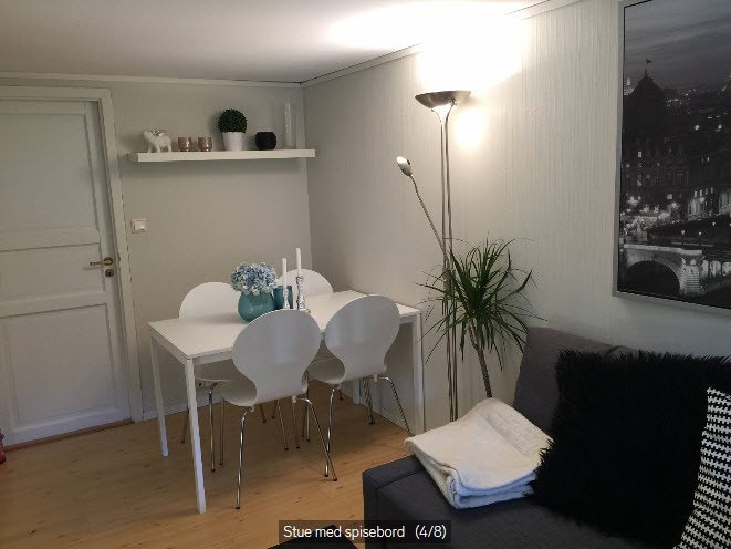 Stue med spisebord for 4 personer Galleribilde