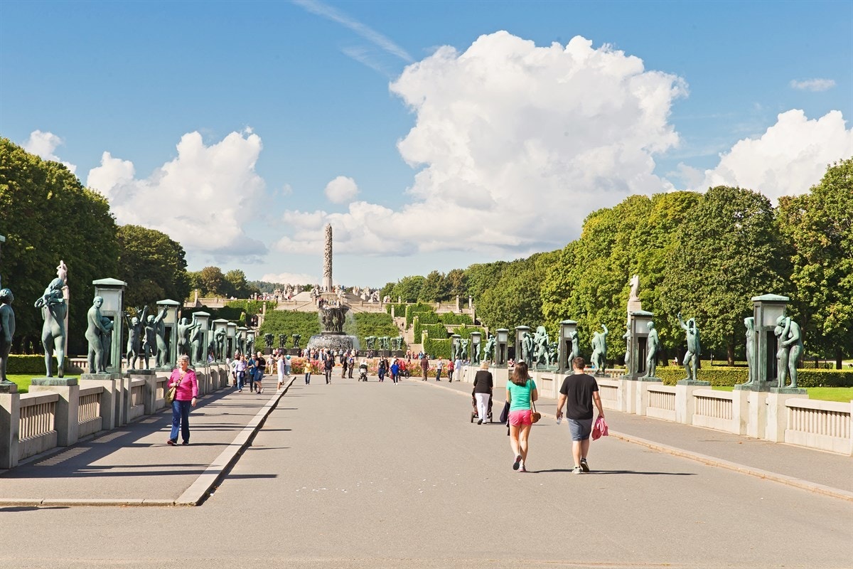 Vigelandsparken kan by på flotte turer i naturskjønne omgivelser. Galleribilde