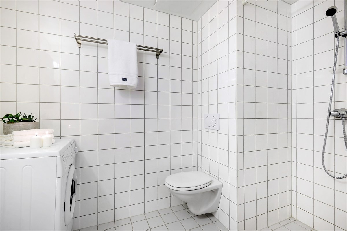 Baderom med vegghengt wc Galleribilde