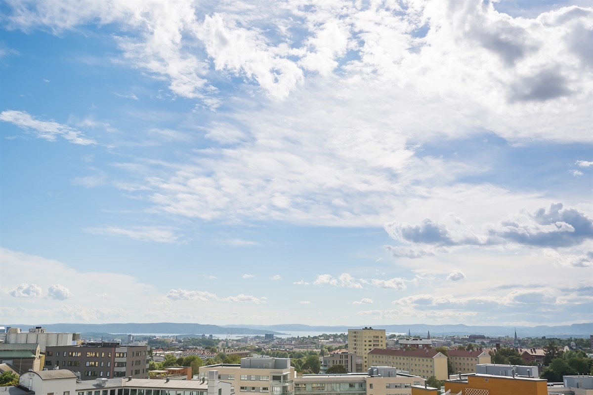 Utsikt fra takterrassen Galleribilde