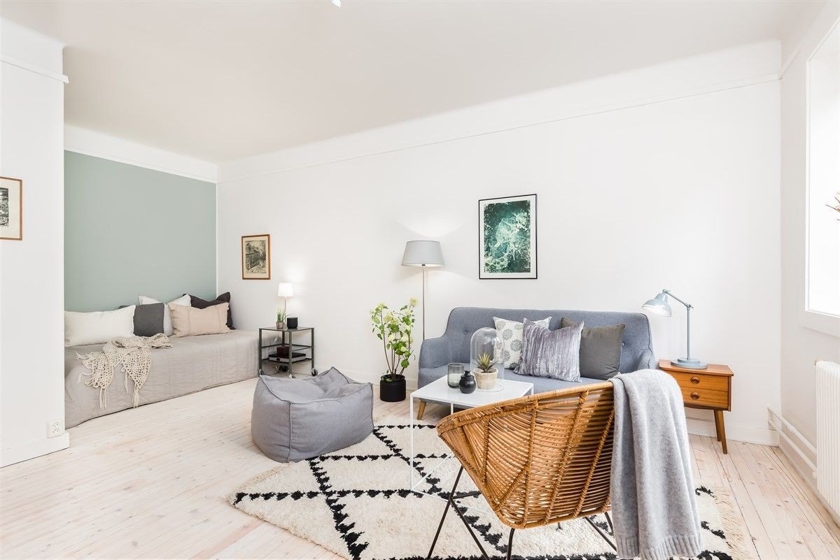 Stue med alkoveløsning Galleribilde