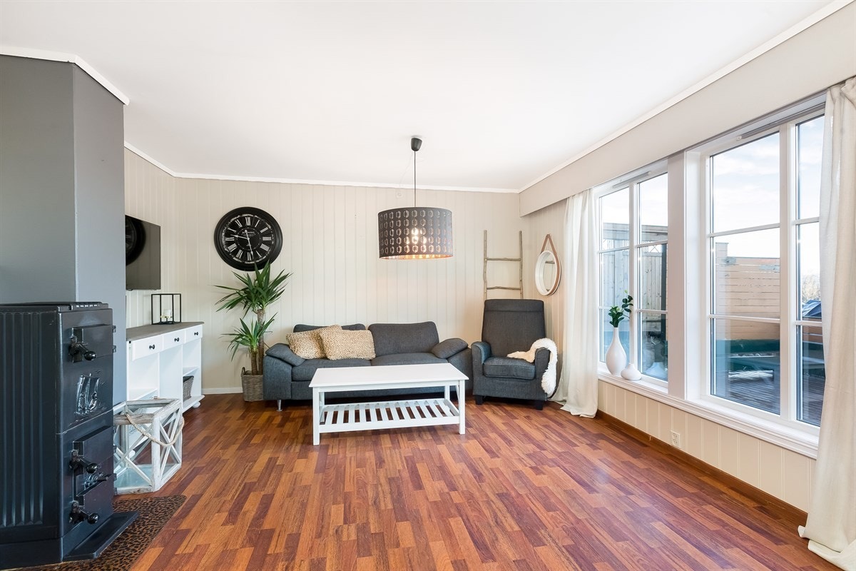 Store vindusflater slipper inn masse naturlig lys Galleribilde