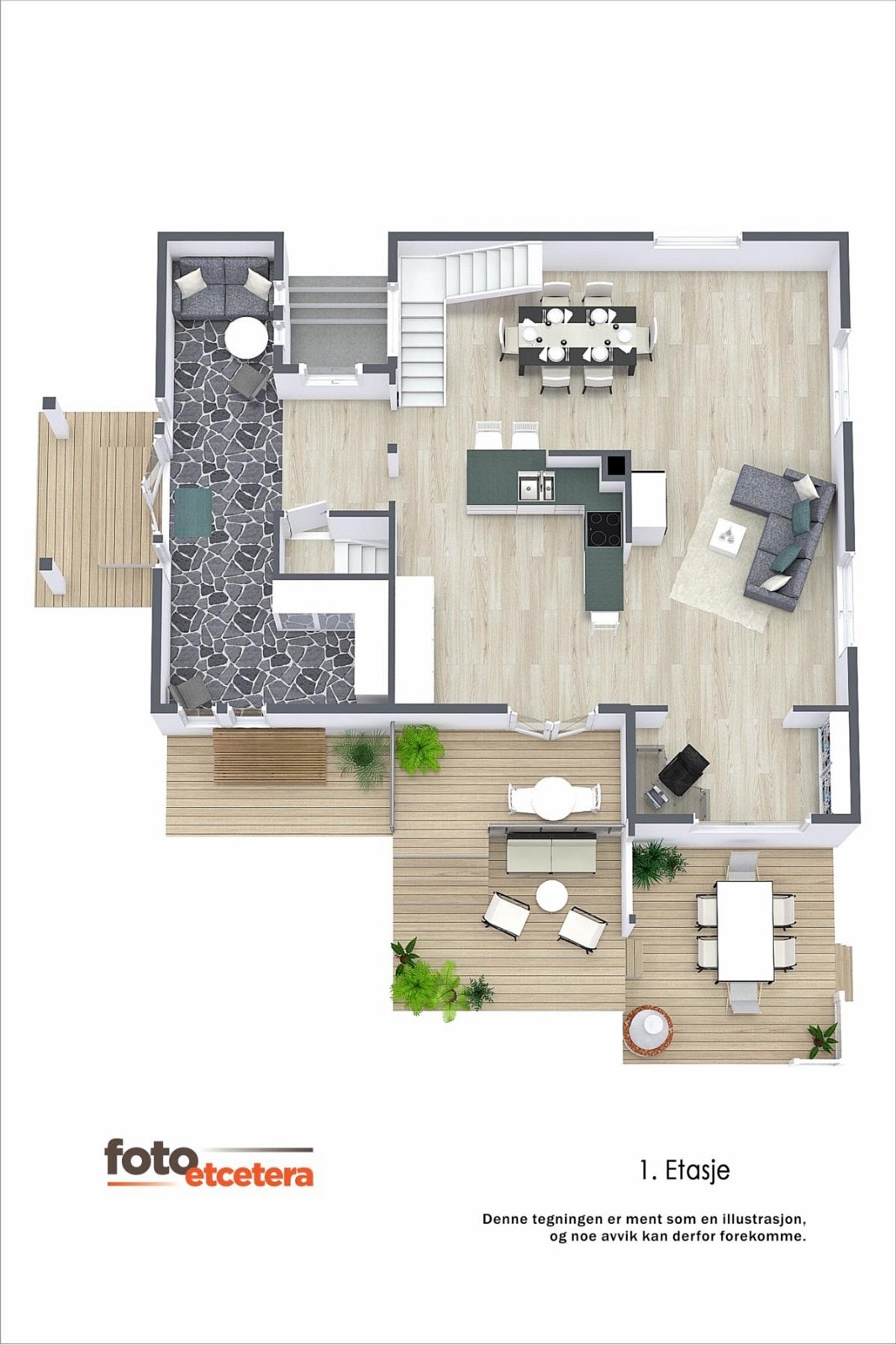 Plantegning 1 etg Galleribilde