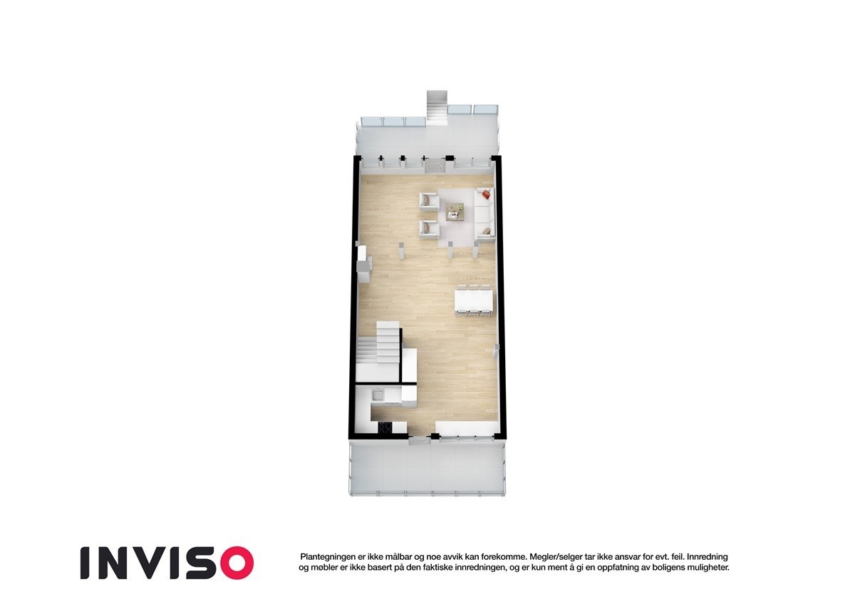 3D Plantegning - Hovedetasje Galleribilde