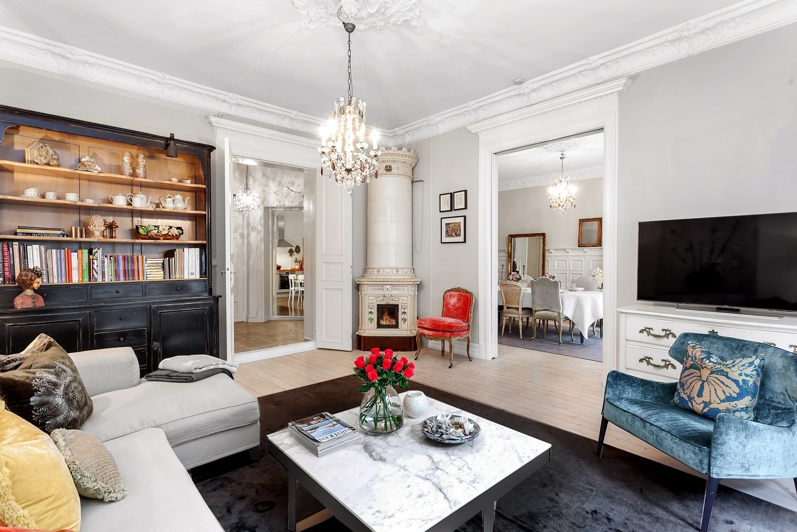 Lys og delikat stue Galleribilde