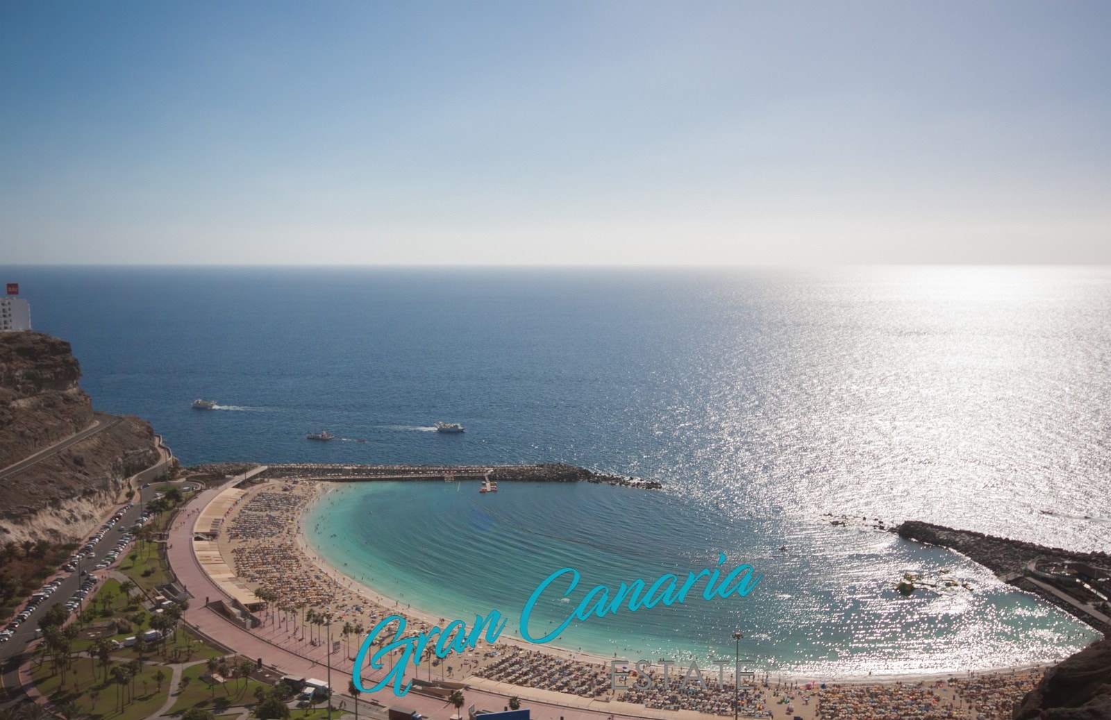 Amadores stranden som er avbildet her ligger like nedenfor hotellanlegget Galleribilde