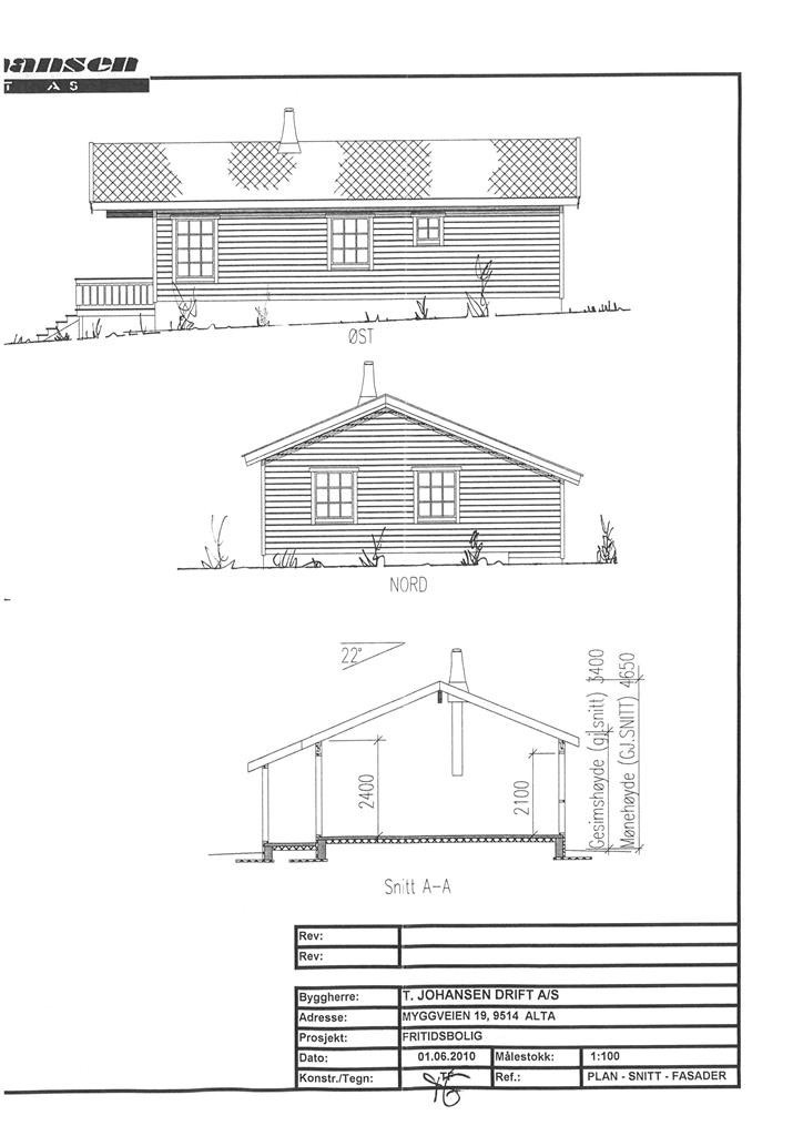 Plantegning - fasade Galleribilde
