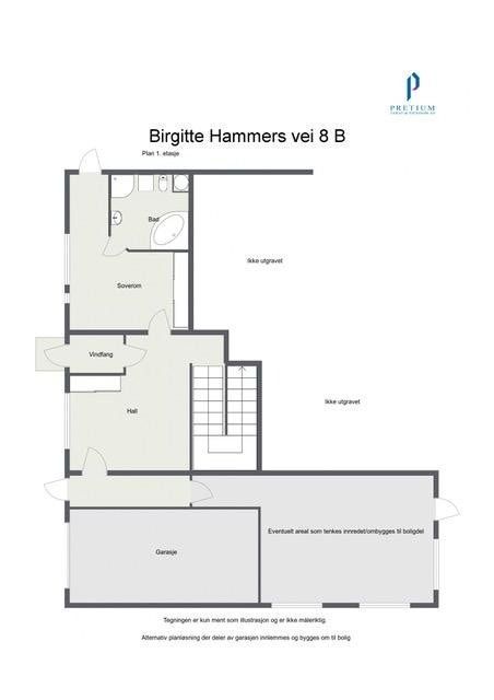 Alternativ planskisse 1. etg. Galleribilde