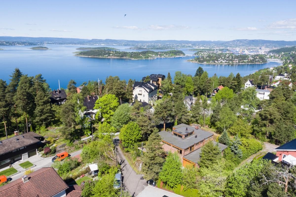 Boligen sett fra luften mot bl.a. Ulvøya Galleribilde