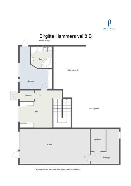 Planskisse 1. etg. Galleribilde