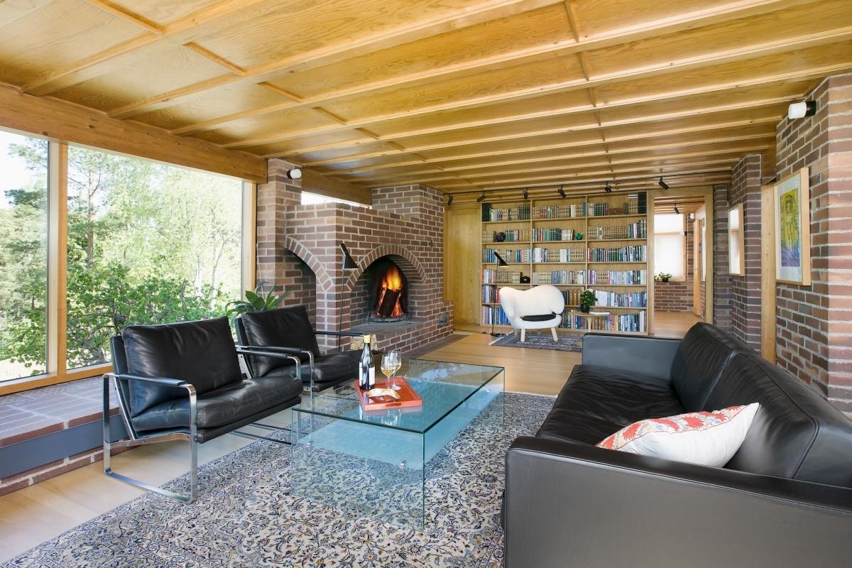 Det er peis i stuen Galleribilde