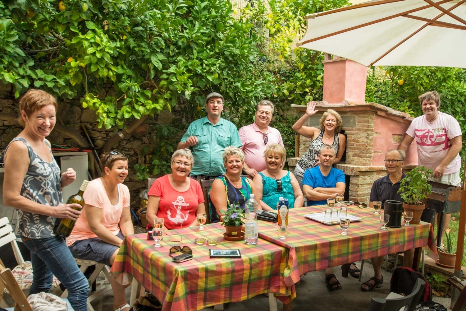 Gjester på terrassen Galleribilde