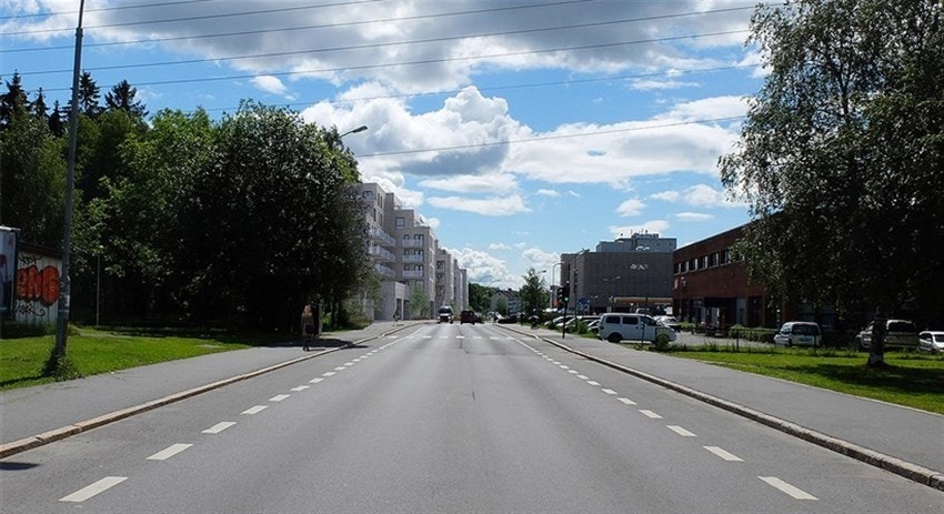 Avstandsperspektiv fra Cecilie Thoresens vei i nord Galleribilde