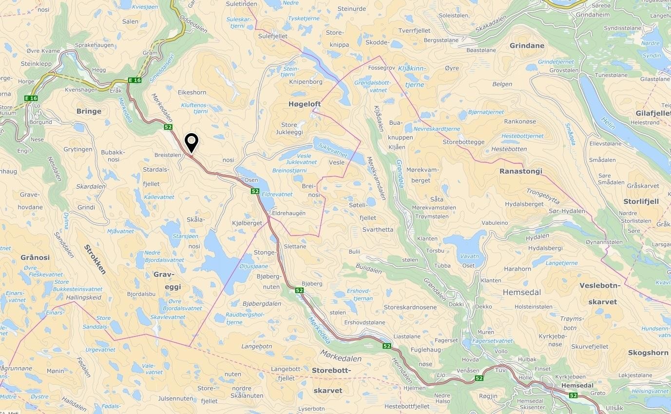 Kart Breistølen Galleribilde