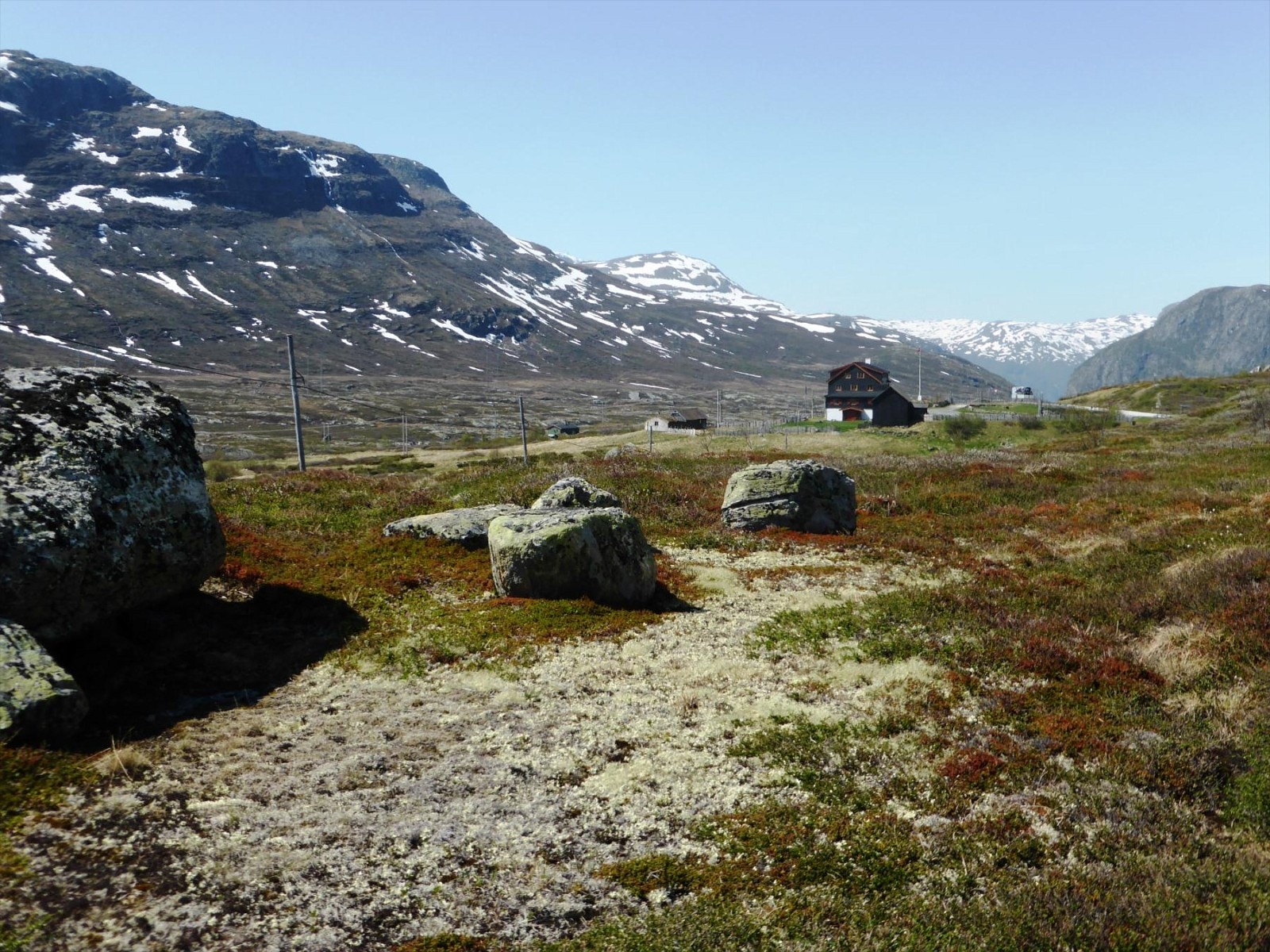 Utsikt mot Vardenois, Vetlefjell og Eggjestølsnosi. Breistølen Fjellstue i forgrunnen. Galleribilde
