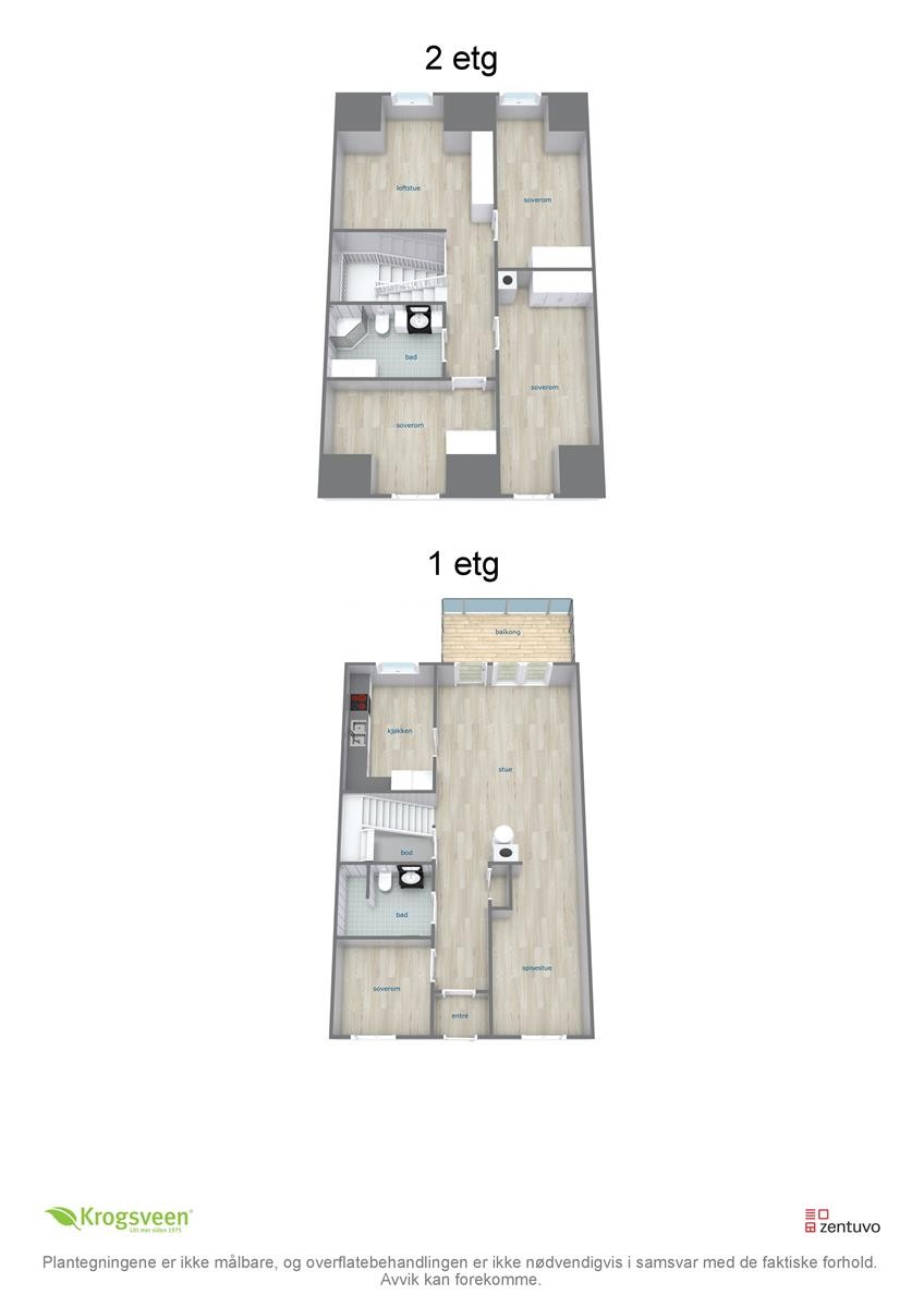 Plantegning - Begge etasjer Galleribilde