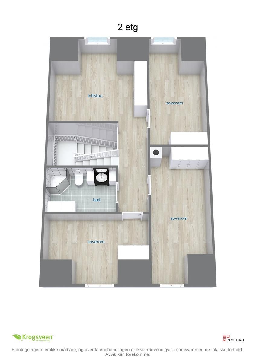 Plantegning - Loftsetasje Galleribilde