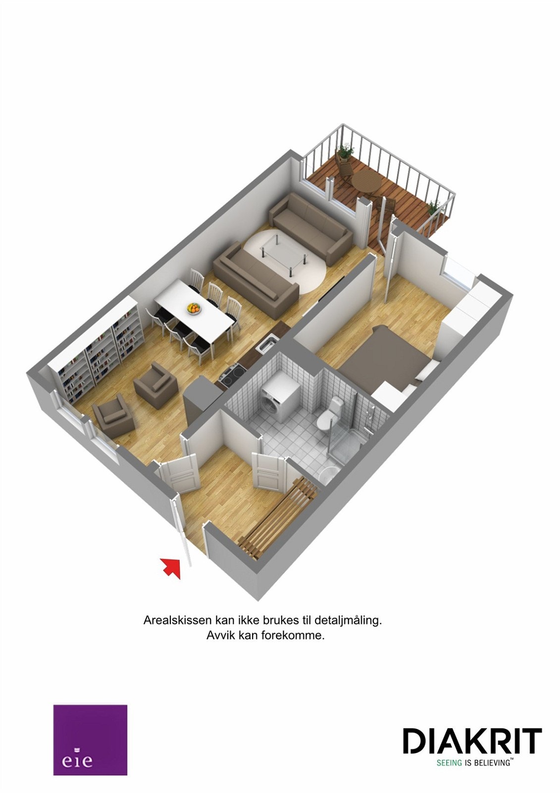 Plantegning 3D Galleribilde