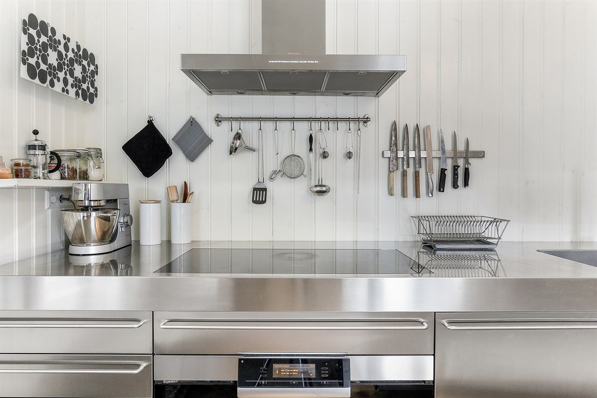 Bred integrert komfyr med induksjonstopp Galleribilde