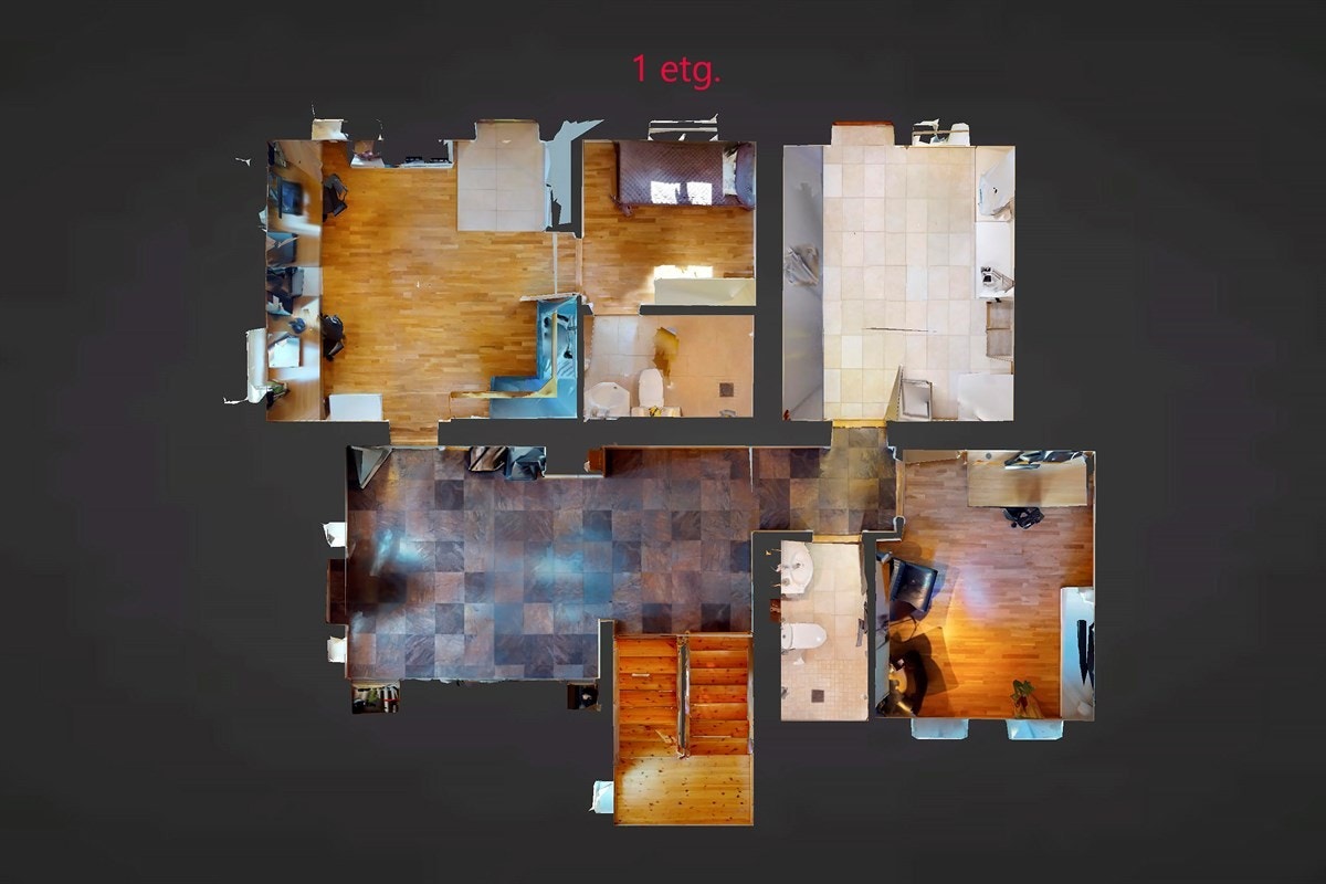 3D Plantegning første etasje. Galleribilde