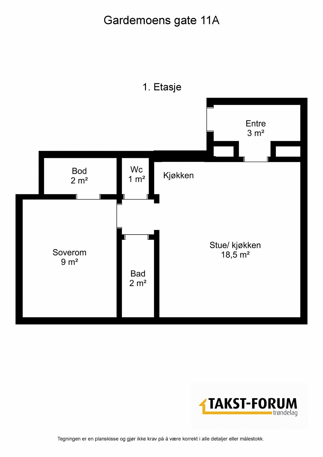 Planskisse - 1. Etasje Galleribilde