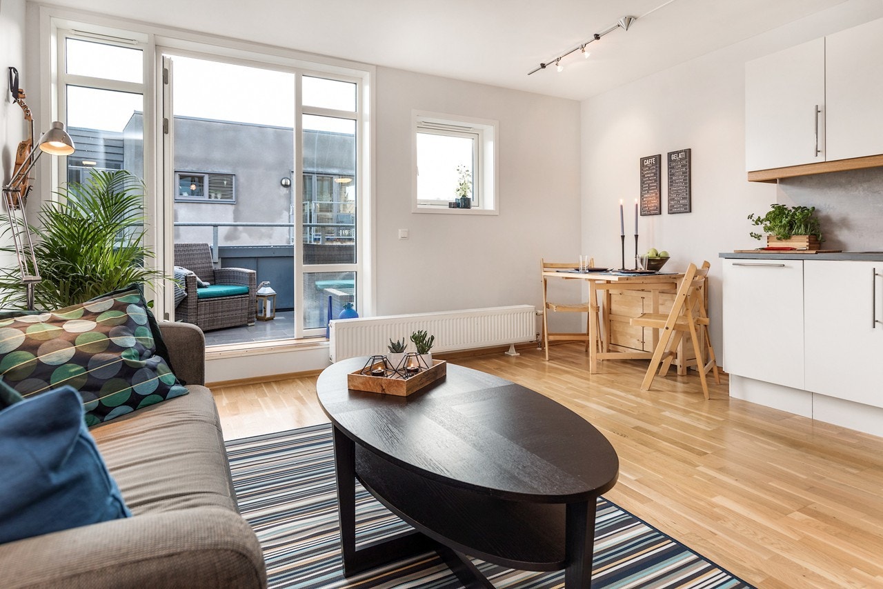 Her vil du få forutsigbare utgifter med både strøm og oppvarming via fjernvarme inkl. i felleskostnadene Galleribilde