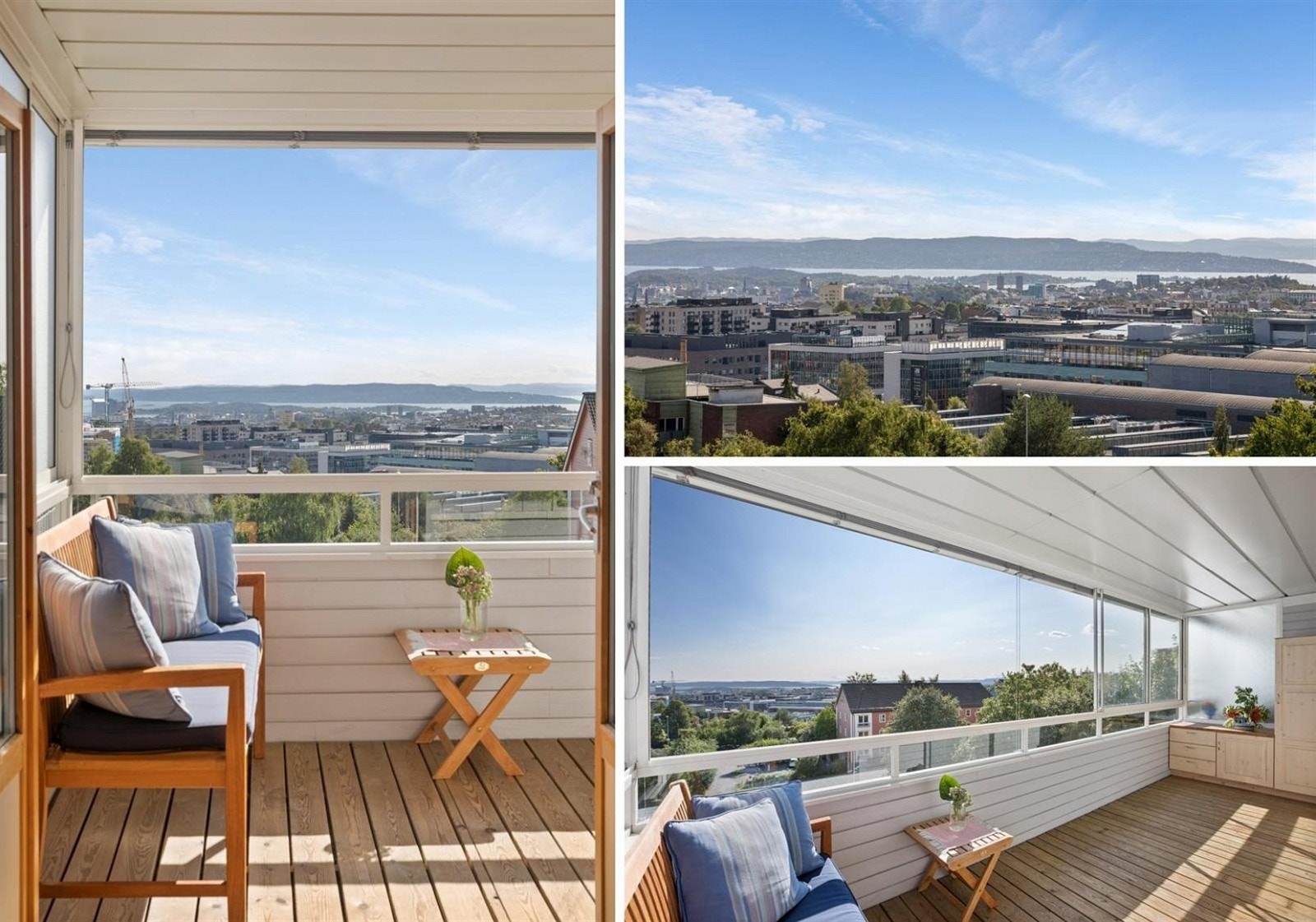 Med glass skyve vinduer blir det fort lunt og godt når solen skinner. Nå står det også en sofa der ute. Galleribilde