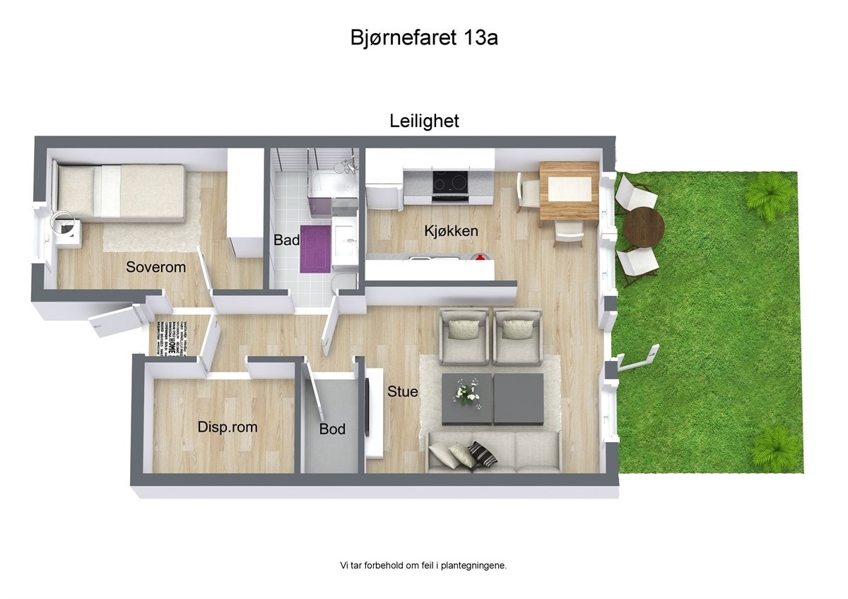 Plantegning av leiligheten. Galleribilde