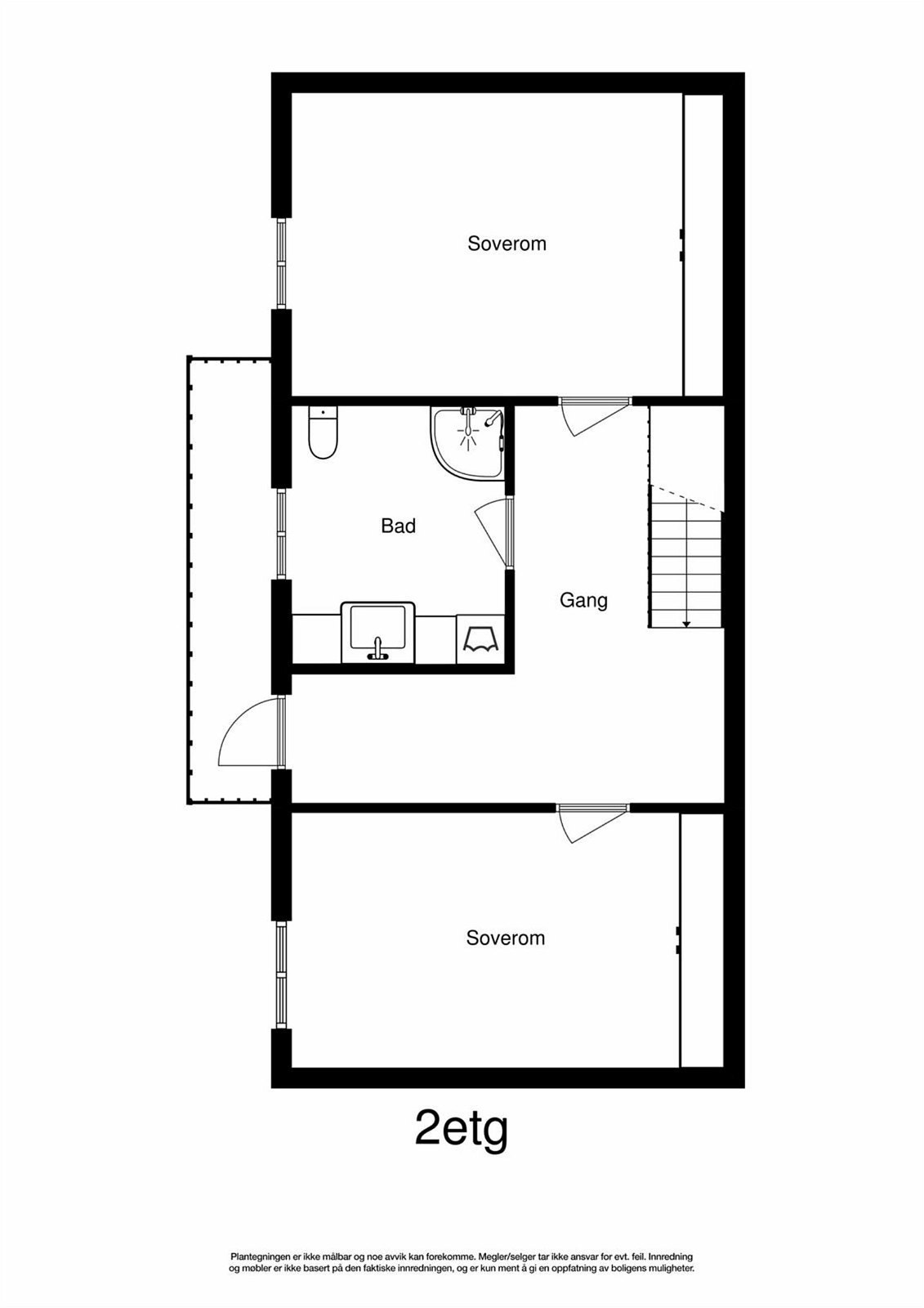 Plantegning 2 etg. Galleribilde