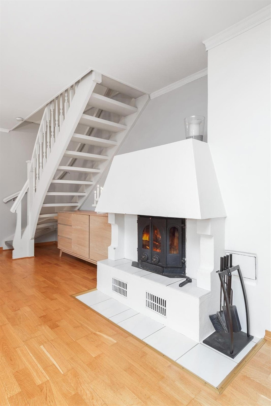 Flott og hyggelig peis Galleribilde