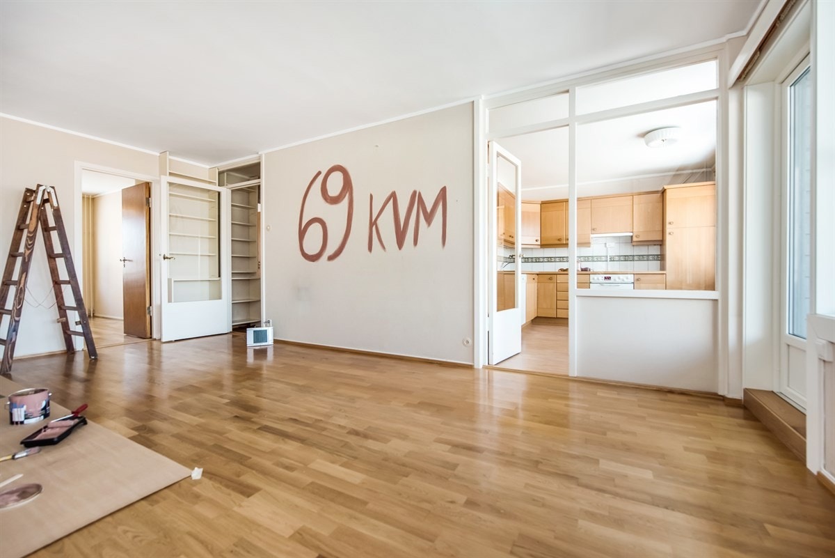 Her har du hele 69 kvm. å bruke kreativiteten på. Galleribilde