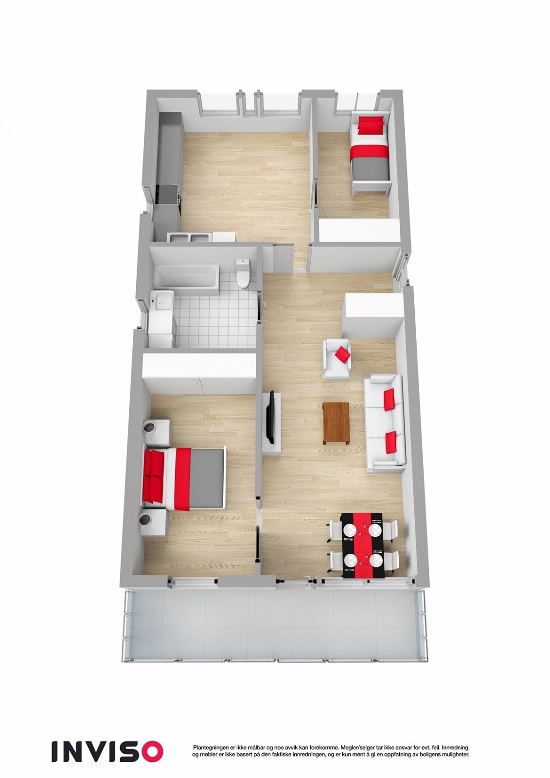 3D Plantegning Galleribilde