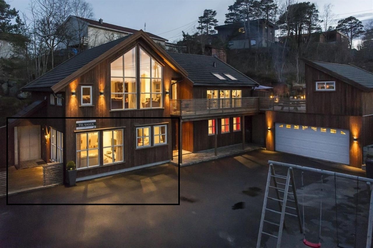 Utvendig, merket område er hybel Galleribilde