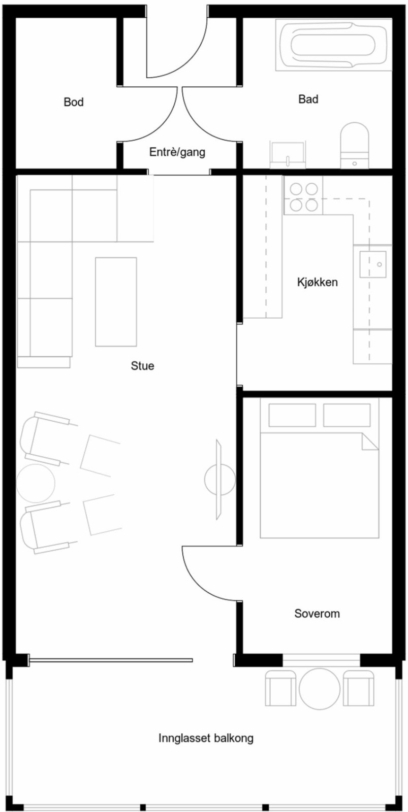 Alingsåsveien 45, Skjetten - 2D Floor Plan Galleribilde
