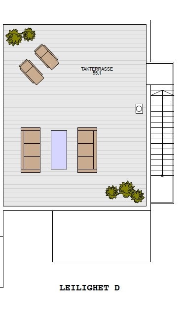 Planskisse - Takplan - Hus D Galleribilde